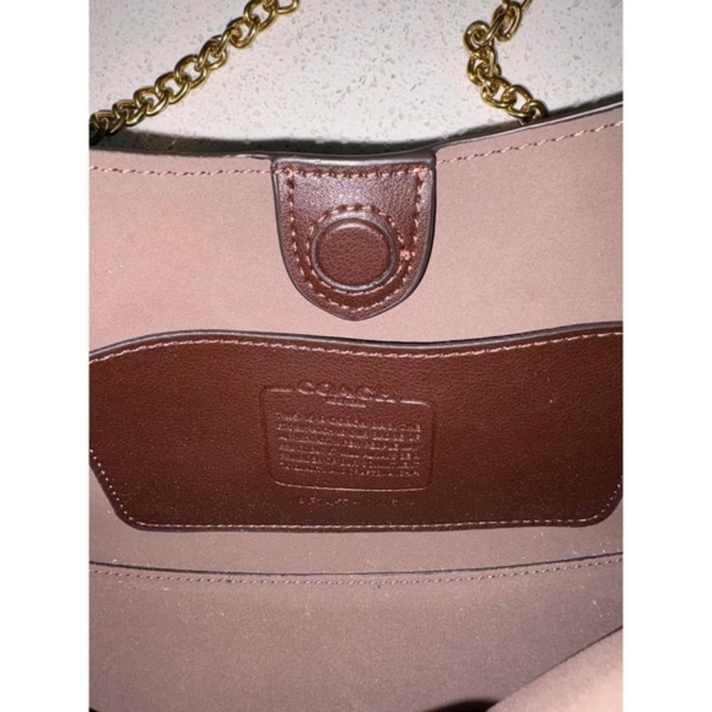 Coach Brooklyn 23 Chain Shoulder Bag Maple Authentic Preppy Minimalist Old Money - Picture 12 of 15